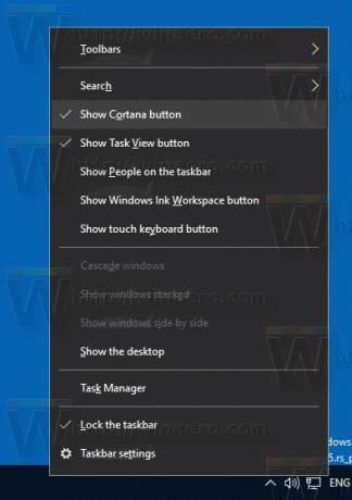 Windows 10 Cortana-knop verbergen