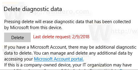 Izbrišite diagnostične podatke v sistemu Windows 10