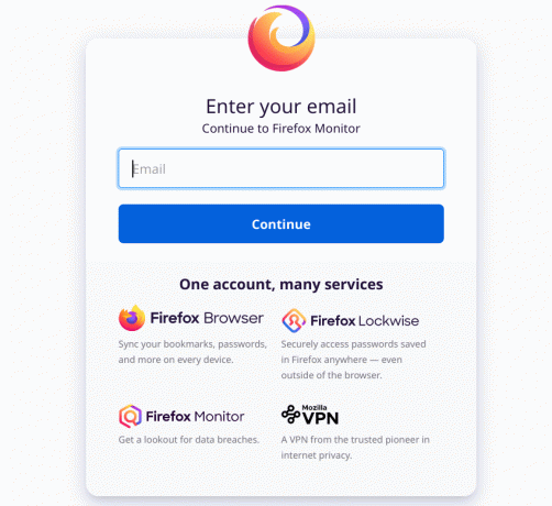 Firefox Monitor-Seite