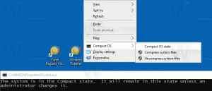Pridėkite „CompactOS“ kontekstinį meniu „Windows 10“.