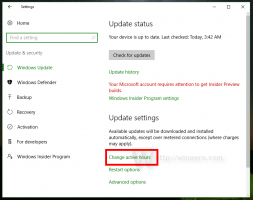Windows 10 build 14361 გააჩნია Active Hours ფუნქცია