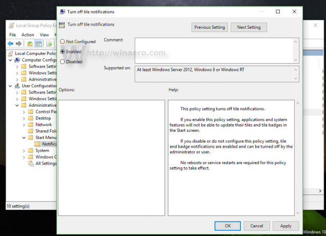 Windows 10 시작 메뉴에서 한 번에 라이브 타일 비활성화
