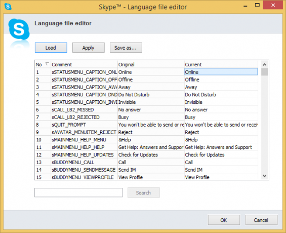 Skype nyelvi fájlszerkesztő