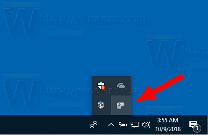 Icono de bandeja del modo de presentación de Windows 10