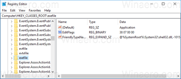 Windows 10 Exefile Anahtarı 