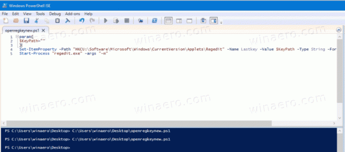 Skrip PowerShell Yang Membuka Kunci Reg di Instance Regedit Baru