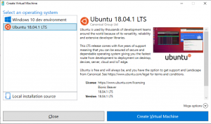 Hyper-Vクイック作成を使用してUbuntu仮想マシンを作成する