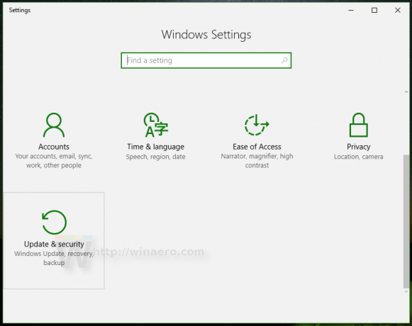 Atualização e segurança do Windows 10