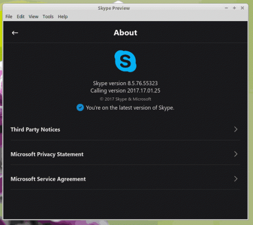 Nový Skype About
