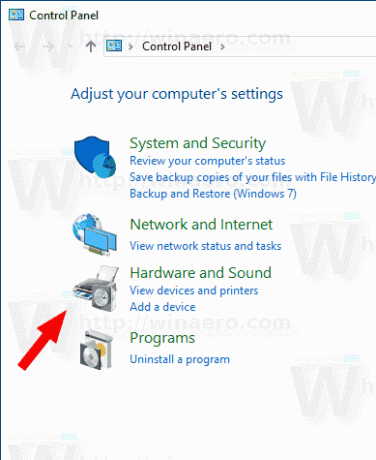 Windows10ハードウェアとプリンターのアイコン