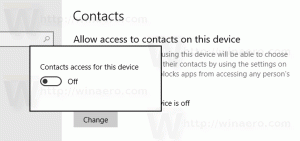 Отключить доступ приложений к контактам в Windows 10