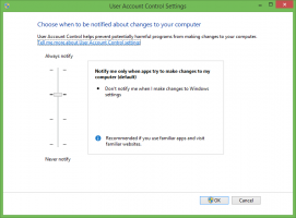 Hvordan justere eller deaktivere UAC i Windows 8.1