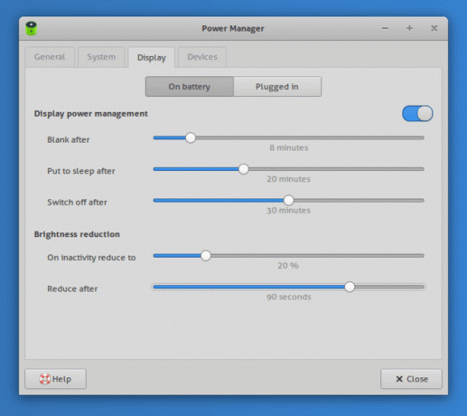 Xfce 4.16 Power Manager