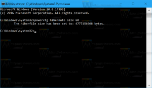 Zmanjšajte velikost datoteke hibernacije (hiberfil.sys) v sistemu Windows 10