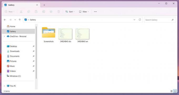 แกลเลอรีใน File Explorer