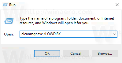 cleanmgr-lowdisk-run-from-run-dialog