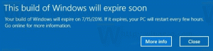 Trouver la date d'expiration de Windows 10 Insider Preview Build