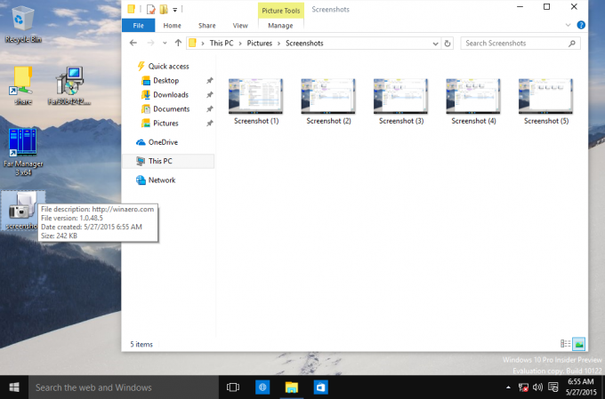 skratka snímky obrazovky systému Windows 10