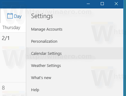 A Windows 10 naptárának módosítása a hét első napján 2. lépés