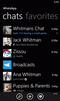 새로운 UI 기능으로 업데이트된 Windows Phone용 WhatsApp