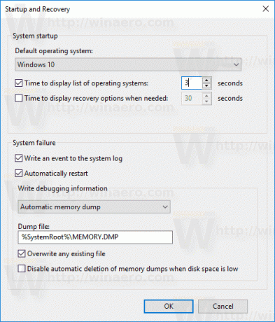 Windows 10 Skift Boot Timeout GUI 