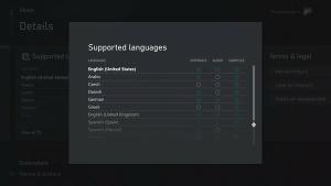Le Microsoft Store pour Xbox affiche enfin une liste des langues prises en charge