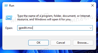 Запустите Gpedit в Windows 11