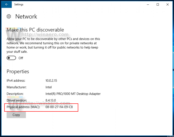 Windows 10 indstillinger adapter mac