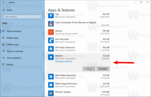 Reset de Weer-app in Windows 10