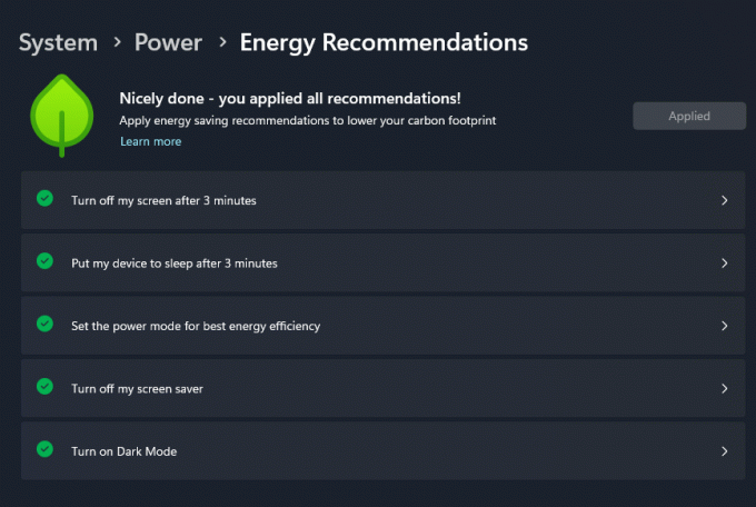 Recommandations énergétiques Windows 11 Page 03