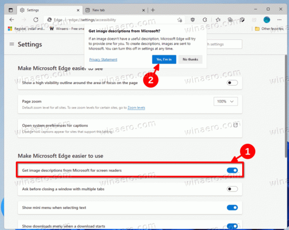 Microsoft Edge nyní může automaticky generovat alternativní popisy