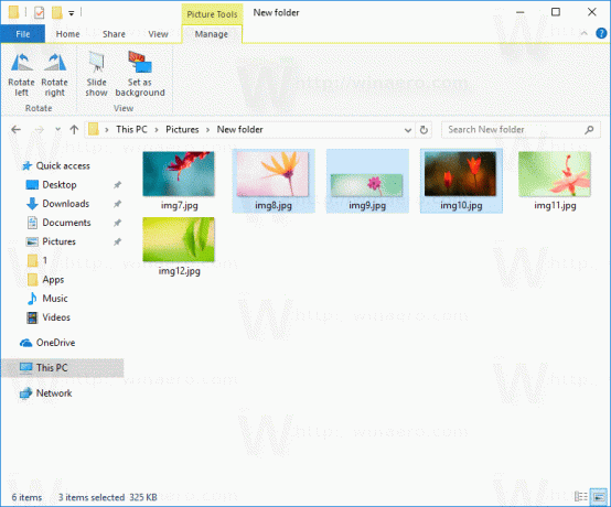 Windows 10 Sélectionnez certaines images