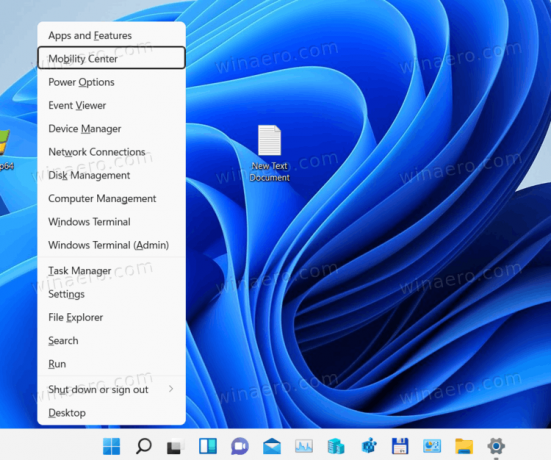 Öffnen Sie das Mobilitätscenter in Windows 11