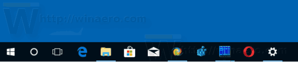 Groupement de la barre des tâches par défaut de Windows 10