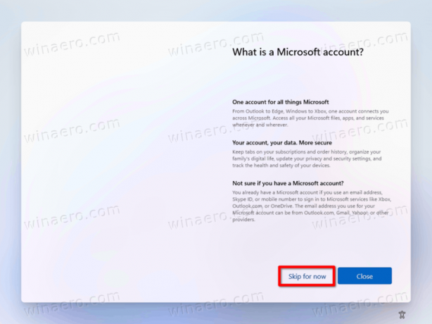 Čistá instalace Windows 11 Přeskočte účet Microsoft