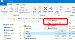 Nukopijuokite kelią „File Explorer“ sistemoje „Windows 10“.