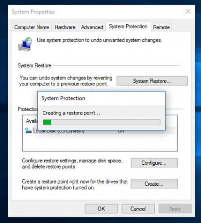 시스템 보호 새로운 포인트 02 생성 Windows 10