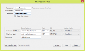 Az Outlook.com e-mail-hozzáférésének konfigurálása IMAP-on keresztül a Thunderbirdben