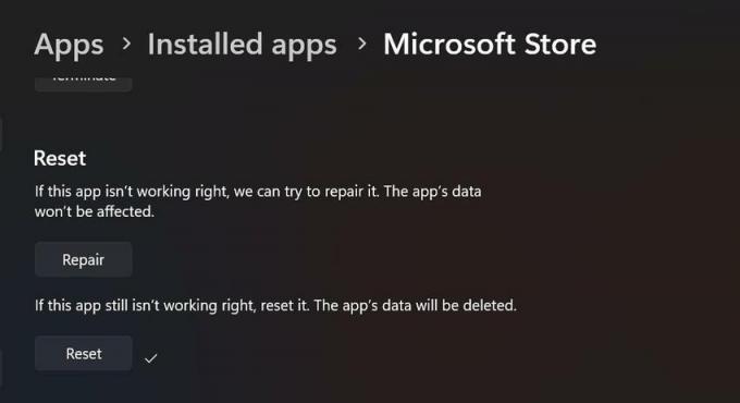 Microsoft Store resetten