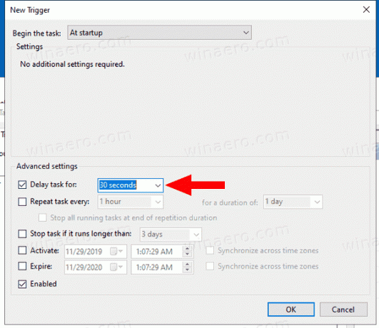Windows 10 ავტომატური დამონტაჟება VHD Task Trigger 2