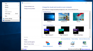 Tilpasningspanel for Windows 10