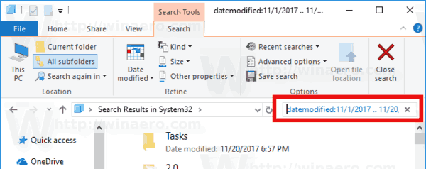 File Explorer Pronađite datoteke starije od