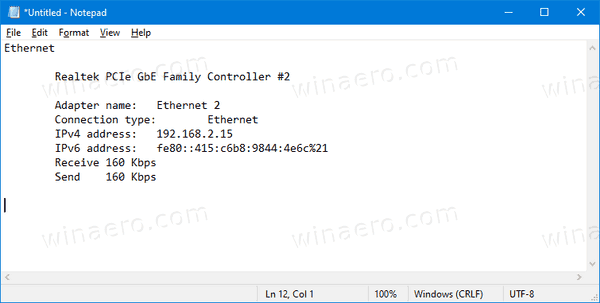 Správce úloh systému Windows 10 Vložit Ethernet