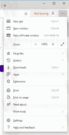 Windows 10 Edge Chromium -valikko