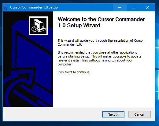 Windows 10 установить командир курсора