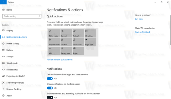 Online tips deaktivert i innstillinger Windows 10