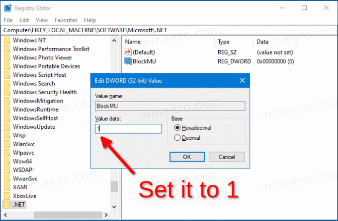 Onemogućite ažuriranja .NET Core u Microsoft Windows Update