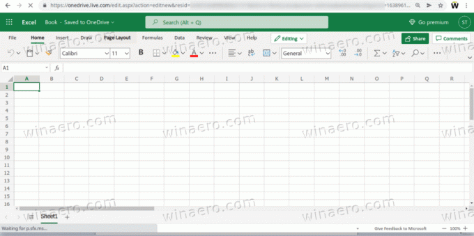 Microsoft Excel לאינטרנט