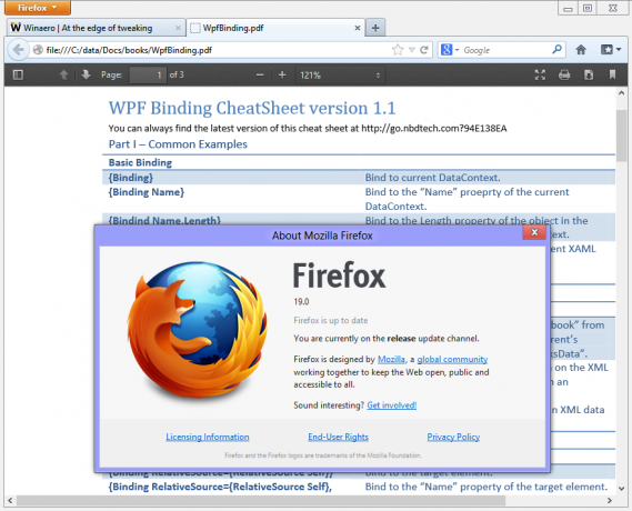 PDF მაყურებელი Firefox-ში