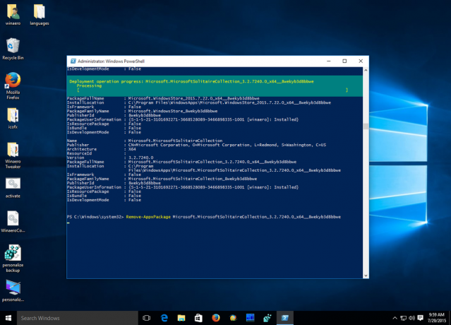 „Windows 10“ pašalinimo programa